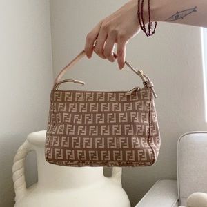 Fendi 2000s pink monogram mini purse